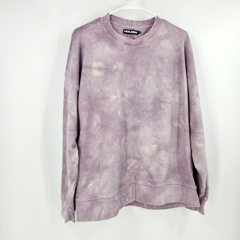 Holden Outerwear Tie Dye Sweatshirt Mens Purple Crew Pullover USA Ski Cotton M